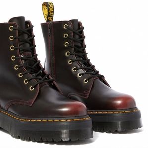 RARE Dr Martens Jadon Arcadia Cherry Red Platform boots